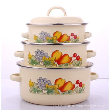 Enamel Casserole 3PCS Set 16/18 / 20cm 111d / dB